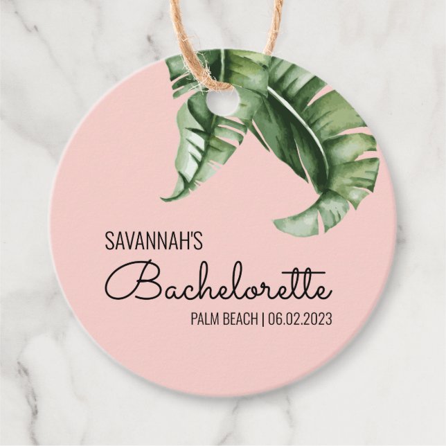 Modernes Banana Leaf Bachelorette des Mitteljahrhu Geschenkanhänger (Vorderseite)