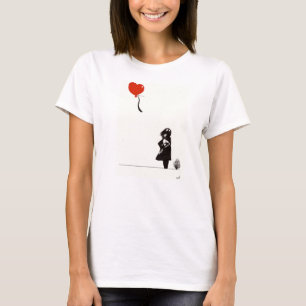Modernes Bansky Mädchen T-Shirt