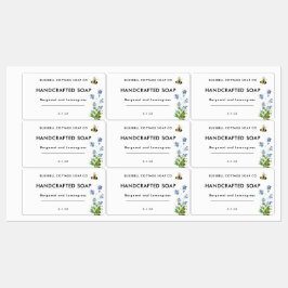 Modernes Bar für minimale Floral-Seife Etiketten