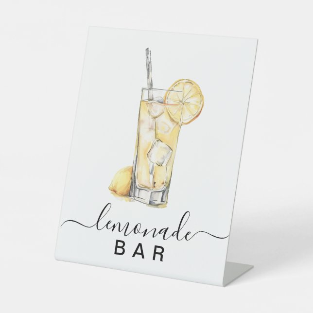 Modernes Bar Pedestzeichen Lemonade Sockelschild (Vorderseite)