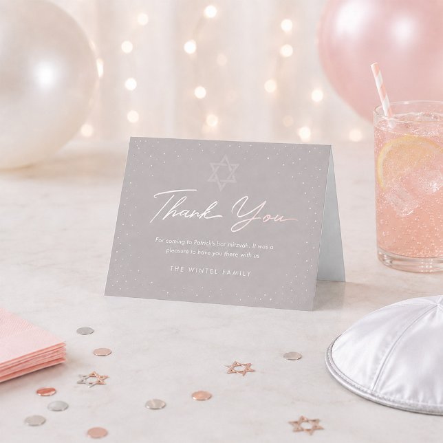 Modernes Bat Mitzvah Dankeschön Karte (Von Creator hochgeladen)