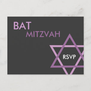 Modernes Bat Mitzvah UAWG Postcard Einladungspostkarte