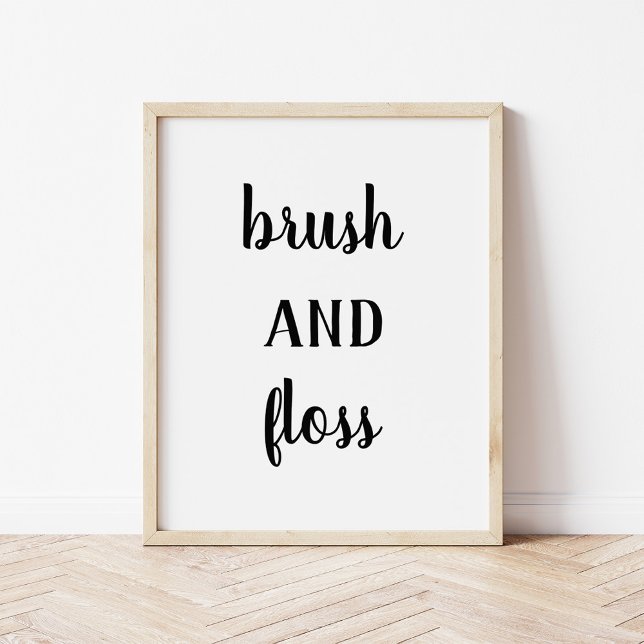 Modernes Bauernhaus Brush and Floss Print Poster (Von Creator hochgeladen)
