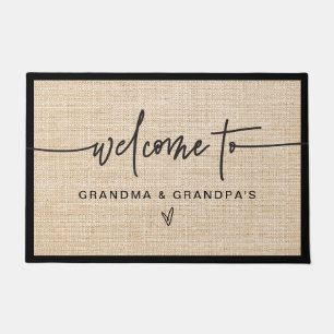 Modernes Bauernhaus Burlap Grandma & Grandpas Will Fußmatte