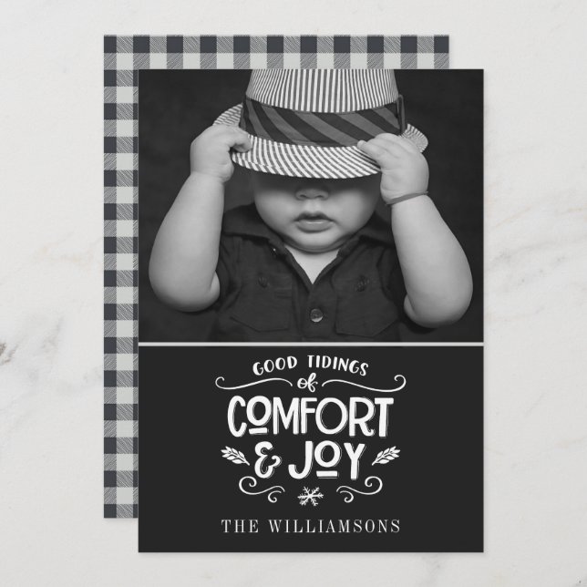 Modernes Bauernhaus | Foto auf Holzkohle Xmas (Vorne/Hinten)