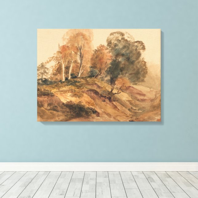 Modernes Bauernhaus Herbst Herbstlandschaft Malere Leinwanddruck (Insitu (Holzboden))