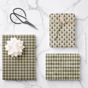 Modernes Bauernhaus Holiday Wrapping Paper Sheets Geschenkpapier Set