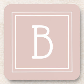 Modernes Bauernhaus Mit Monogramm Pink & White Ini Getränkeuntersetzer