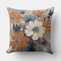 Modernes Bauernhaus Navy Blue Orange Floral