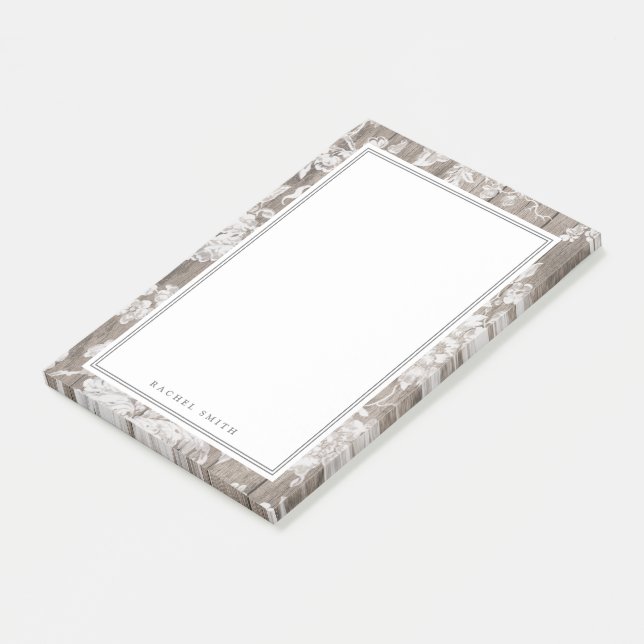 Modernes Bauernhaus personalisierte Postnotizen Post-it Klebezettel (angewinkelt)