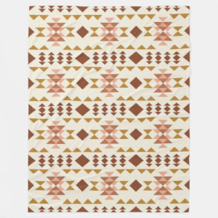 Modernes Bauernhaus Rustic Terracotta Geometrische Fleecedecke