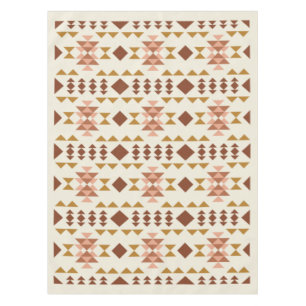 Modernes Bauernhaus Rustic Terracotta Geometrische Tischdecke