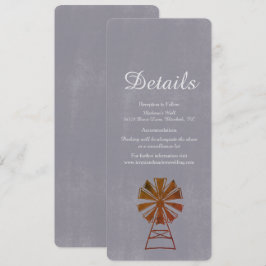 Modernes Bauernhaus Windmill Rustikale Hochzeitsde Einladung