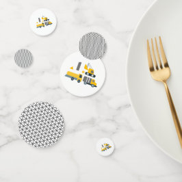 Modernes Baufahrzeug Geburtstagsparty Big One Konfetti