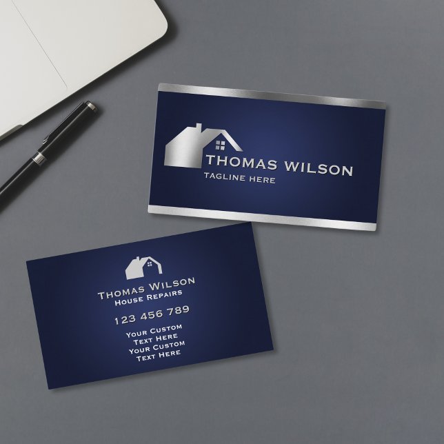 Modernes Bauhandyman Carpenter Roof Gold Visitenkarte (Von Creator hochgeladen)