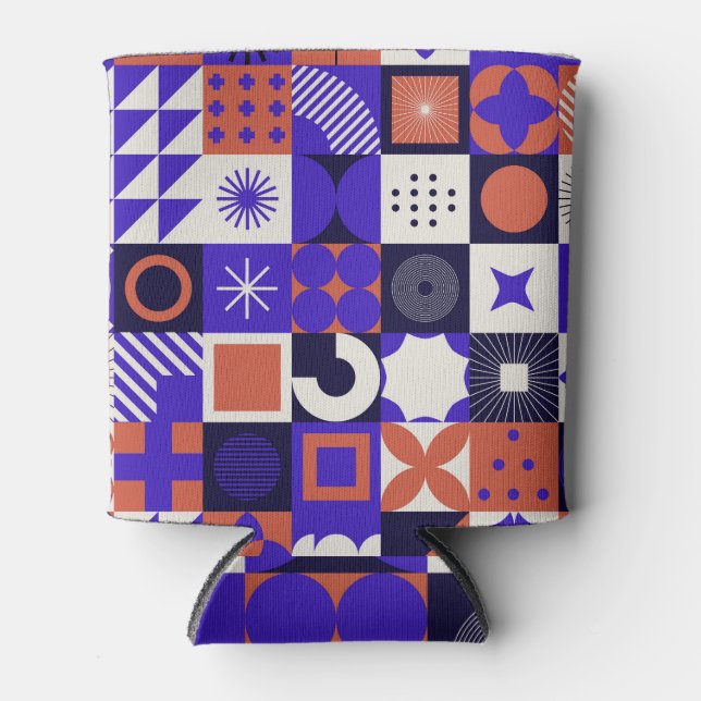 Modernes Bauhaus: Bold Geometric Pattern. Dosenkühler (Vorderseite)