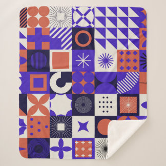 Modernes Bauhaus: Bold Geometric Pattern. Sherpadecke