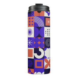 Modernes Bauhaus: Bold Geometric Pattern. Thermosbecher