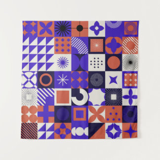 Modernes Bauhaus: Bold Geometric Pattern. Wandteppich