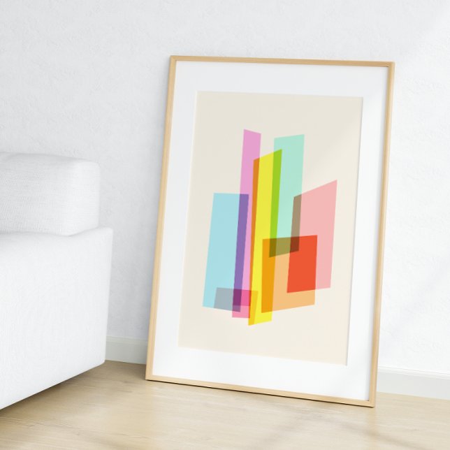 Modernes Bauhaus Pastel Trendy Geometric Poster (Von Creator hochgeladen)