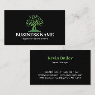 Modernes Baum-Logo Green Garden Services Visitenkarte
