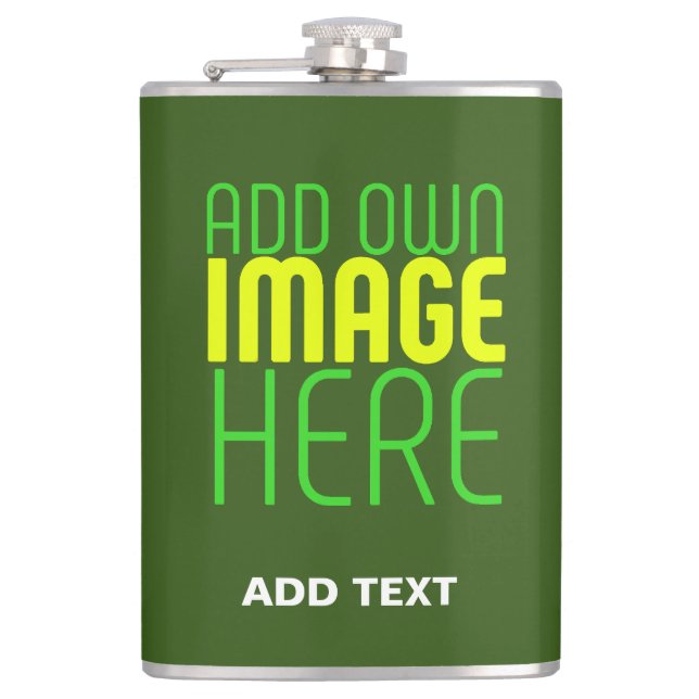 MODERNES BEARBEITBARES WALD GRÜNES BILD-TEMPLATE FLACHMANN (Vorderseite)