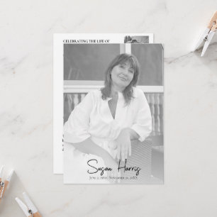 Modernes Beerdigungsprogramm Einladung