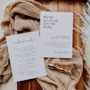 Modernes Begrüßungsschreiben und Zeitachse Einladung