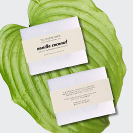 Modernes Beige-Seifenverpackungs-Etikett Einladungsbanderole