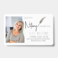 Modernes Beige & White Notary Foto Business
