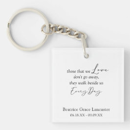 Modernes Beileid Foto Bereavement Memorial Schlüsselanhänger
