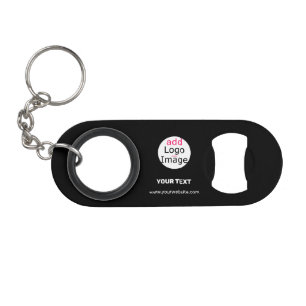 Modernes, benutzerdefinierbares Add-Logo-Schwarz Mini Flaschenöffner