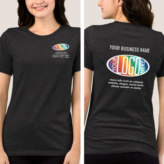 Modernes, benutzerdefiniertes Business-Logo auf de Tri-Blend Shirt (Von Creator hochgeladen)