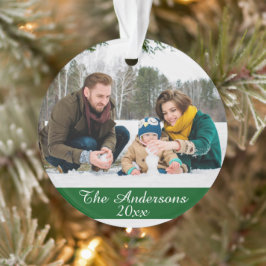 Modernes, benutzerdefiniertes Foto doppelseitig Ornament