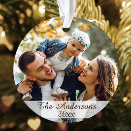 Modernes, benutzerdefiniertes Foto doppelseitig Ornament