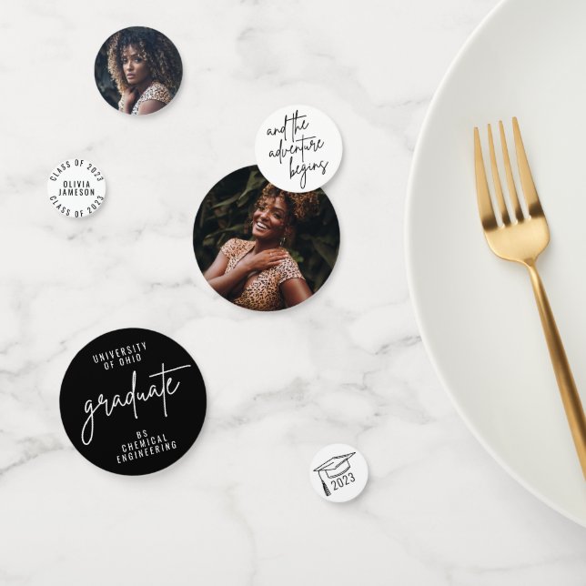 Modernes, benutzerdefiniertes Foto für Graduate Sc Konfetti (Gruppe)