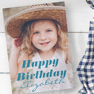 Modernes, benutzerdefiniertes Foto Geburtstagsgrüß Karte