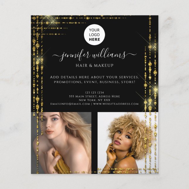 Modernes, benutzerdefiniertes Foto-Logo Werbung Bl Flyer (Vorne)