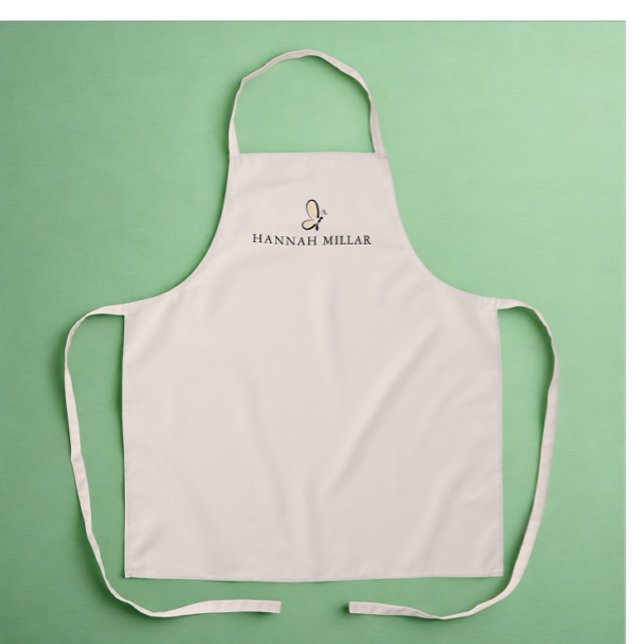 Modernes benutzerdefiniertes Monogramm-Logo Blush  Schürze (Modern monogram name logo apron)