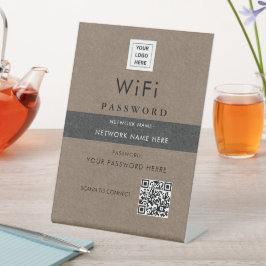 Modernes, benutzerdefiniertes QR-Code-Zeichen mit  Sockelschild