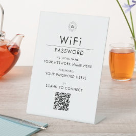 Modernes, benutzerdefiniertes QR-Code-Zeichen mit  Sockelschild