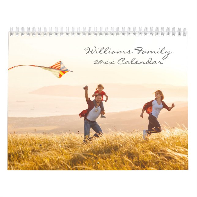 Modernes, benutzerdefiniertes Script Foto 2024 Kalender (Titelbild)
