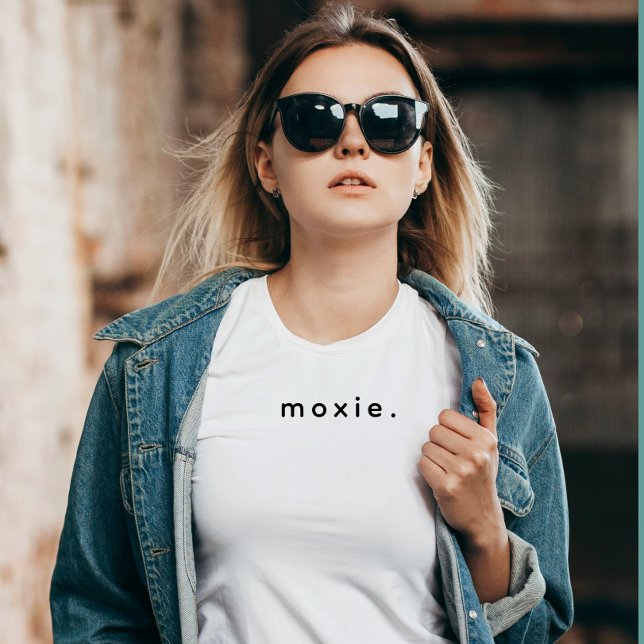 Modernes, benutzerdefiniertes Textsymbol T-Shirt (Modern custom moxie text t-shirt)