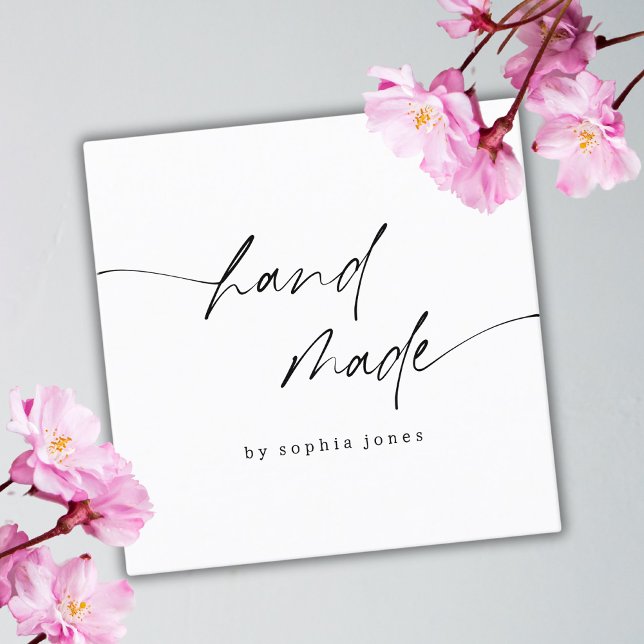 Modernes, benutzerfreundliches, handgefertigtes Sk Quadratische Visitenkarte (Von Creator hochgeladen)