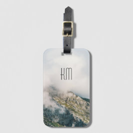 Modernes Berggipfel-Monogramm Gepäckanhänger