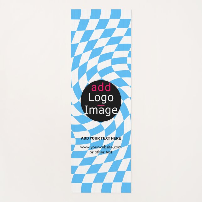 Modernes Beruflich-Chic-Schachbrett in Blautönen Yogamatte (Vorderseite)