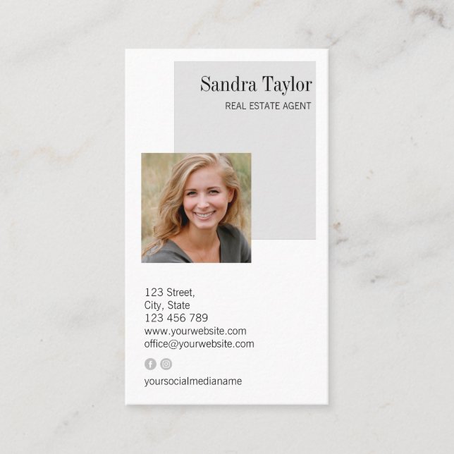 Modernes Berufliches Add-On für Ihr Logo Real Anwe Visitenkarte (Vorderseite)