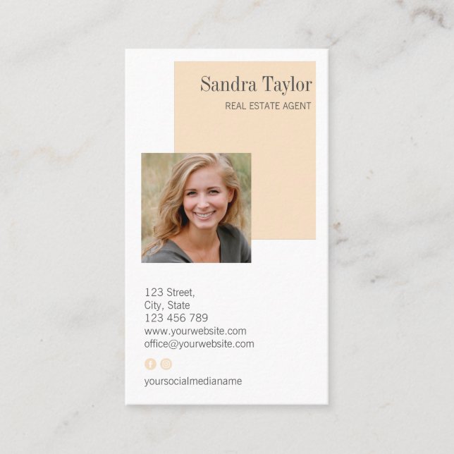 Modernes Berufliches Add-On für Ihr Logo Real Anwe Visitenkarte (Vorderseite)