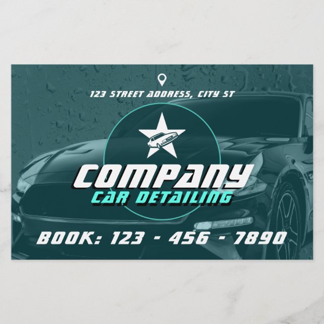 Modernes berufliches Auto mit Angaben zum Flyer (Vorne)