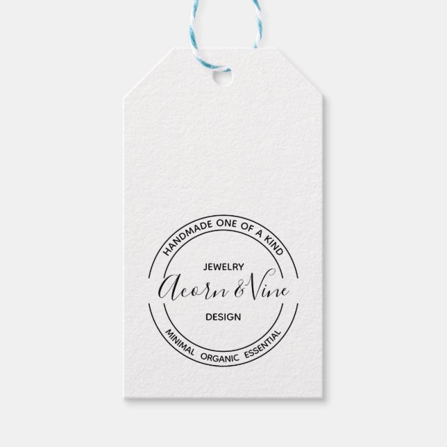 Modernes Berufliches Branding | Kraft Geschenkanhänger (Vorderseite)